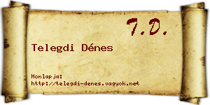 Telegdi Dénes névjegykártya